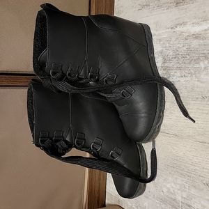 Black Wedged Booties